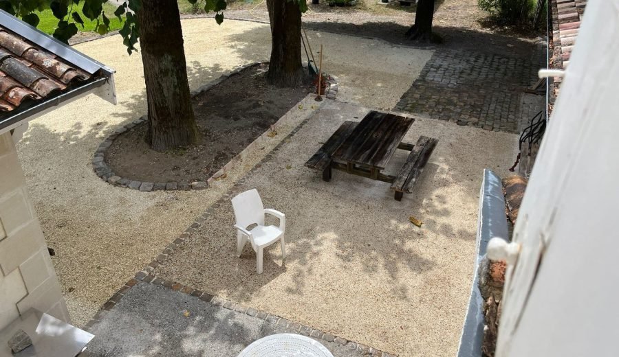 Parking calcaire 4/10 avec structure pavé 13/20 — Cadaujac